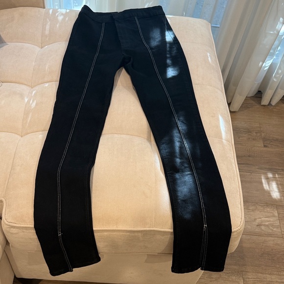 Zara Jeans Zara Black Jeans With White Stitching Poshmark — free download